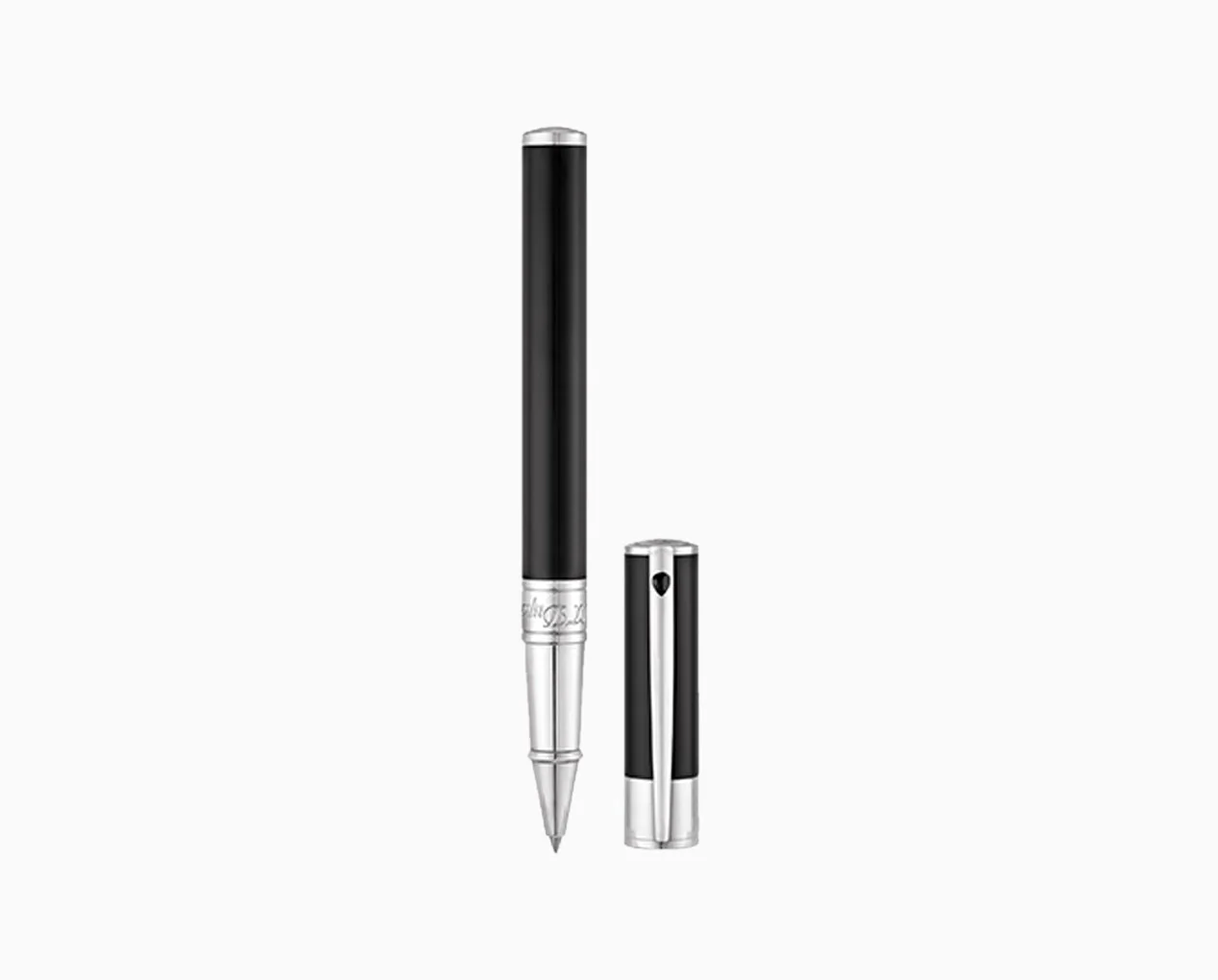 Penna Roller D-Initial Cromo e Nero