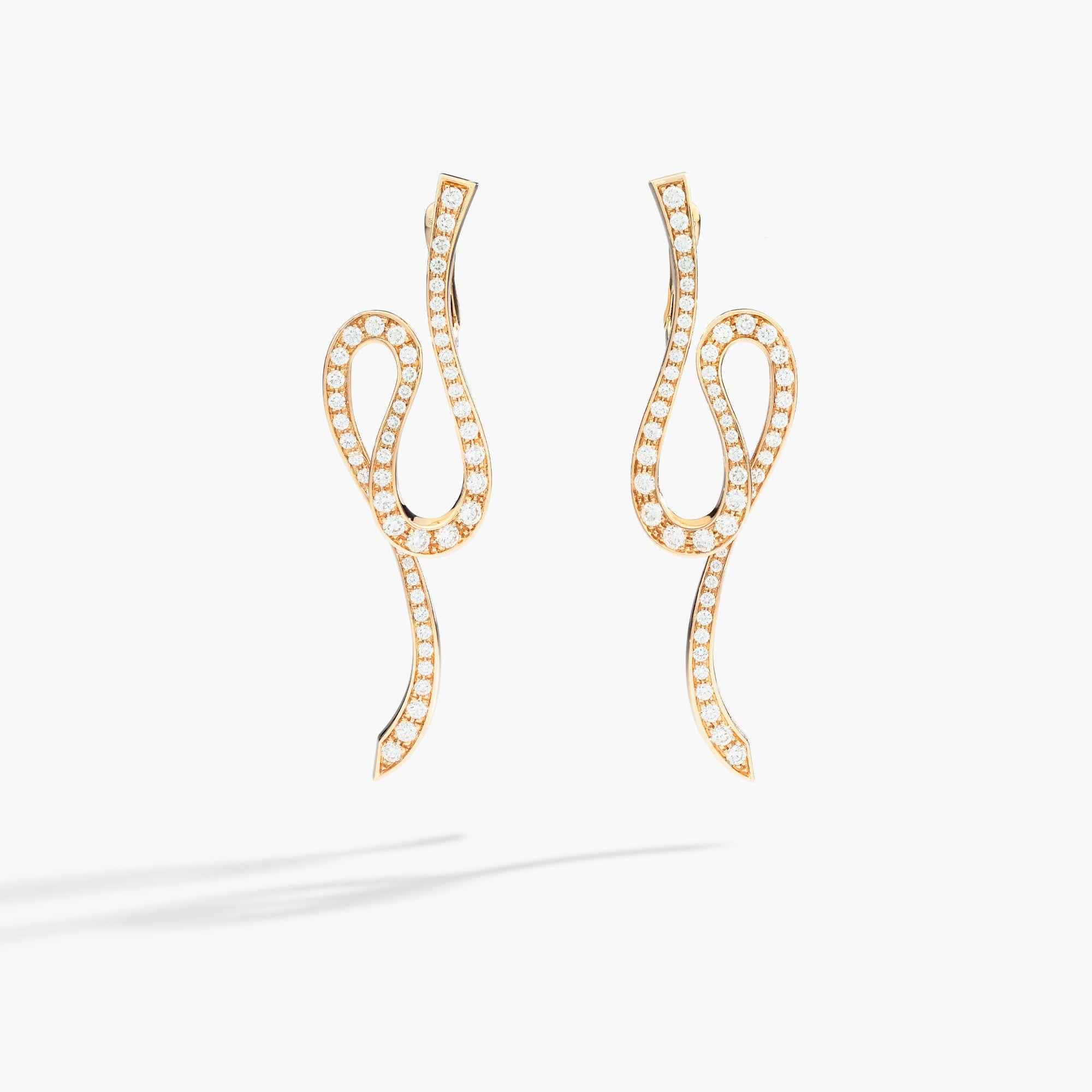 Orecchini IVY Lunghi con Diamanti